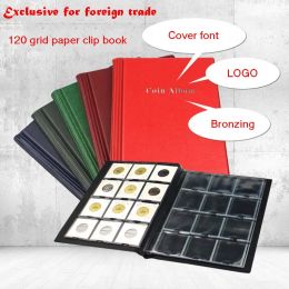 Albums PCCB High Quality Foreign Trade Special For 120 Grid Paper Clips Fit Cardboard Coin Holders Professional Coin Collection Book