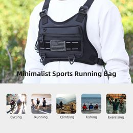 Outdoor Bags Sports Chest Bag For Men Women Water Resistant Lightweight Front Pack Running Vest With Built-In Phone Holder