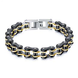 Supply European and American Fashion Punk Stainless Steel Motorcycle Chain Personalized Trend Titanium Steel Bicycle Bracelet Male Bracelet Bracelet Designer 84
