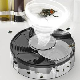 Traps 2022 New Automatic Fly Rotating Trapper Strong NonToxic Household Restaurant Kitchen Mute Flies Trap