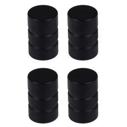 Accessories Pack of 4pcs 28mm Window Drapery Curtain Rod End Drapery Pole Rail Decorative Heads (Black)