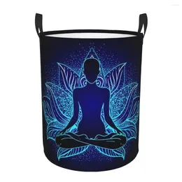 Laundry Bags India Mandala Zen Buddha Basket Collapsible Clothes Toy Hamper Storage Bin For Kids Nursery