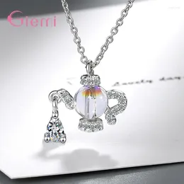 Chains Arrivals Genuine 925 Sterling Silver Teapot Shape Pendant Necklace For Women Girls High Quality Birthday Jewellery Gift