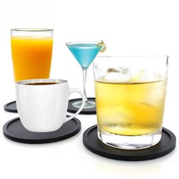 2024 1 adet silikon kaymaz içme coaster set tutucu kupa mat ped masa placemats nonlip coffee mutfak aksesuarları