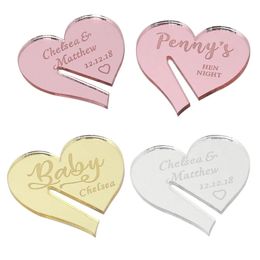 Personalised Drink Stirrers Engraved Acrylic Drink Markers Birthday Name Tag Glass Charms Tags Toasting Tags Baby Shower 240326