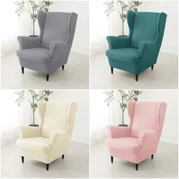 Chair Covers Elastic Wing Stretch Spandex Wingback Armchair Single Relax Sofa Protector Cover With Seat Cushion