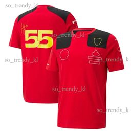 New F1 Ferari T-shirt Men's Polo Shirts Formula 1 Red Team Short Sleeve T-shirts Summer F1 Racing Clothing Jersey Custom 219