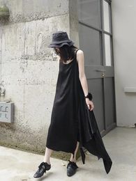 Casual Dresses Ladies Halter Dress Summer Classic Dark Personality Asymmetric Design Leisure Loose Large Size