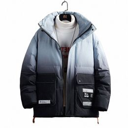 winter 2021 New Men's Warm Windproof Jacket White Eiderdown Fi Down Warm Casual Jacket Outerwear Size 4XL Drop Ship X1aH#