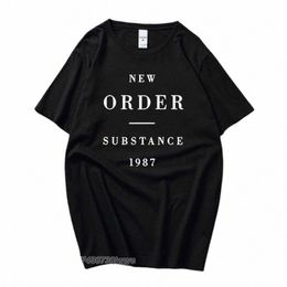 new Order Substance 1987 T Shirt 80'S Synth Rock New Wave Bizarre Premium Cott Xmas Gift T Shirt Top Camiseta Masculina K00h#