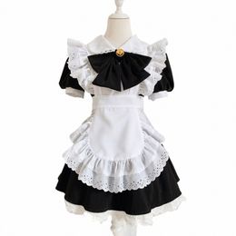 2023 Classic Black and White Maid Costume COS Role Play Princ Lolita Large Skirt Soft Girl Skirt Anime Maid Uniform 90iA#