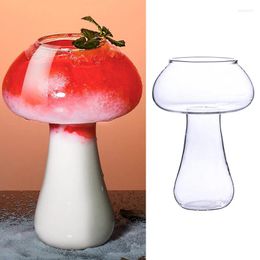 Wine Glasses Mushroom Design Glass Cup Cocktail Drink Transparent Cups For Home KTV Bar Night Club Party