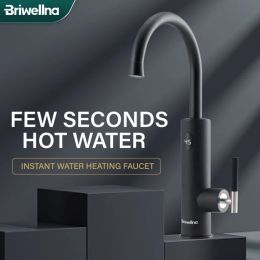 Feeding Briwellna Electric Water Heater 220v Flowing Heater Kitchen Faucet 2 in 1 Tap Tankless Water Heating Mixer Electric Geyser