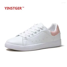 Casual Shoes YINSTGER Women's White Summer Sneakers Lady Fashion Style Flat Rubber Sole Breathable Sport