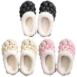 Slippers Winter Plush Non-Slip Bubble Slides Unisex Massage Indoor Outdoor