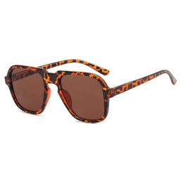 Sunglasses Retro Sunglasses Leopard Retro Extra Large Sunglasses Mens DrivSquare Glasses Womens Luxury Brand Glasses De Sol Mujer Uv400 J240328