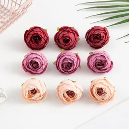 Decorative Flowers 10Pcs DIY Artificial Flower Head Fake Rose Valentine's Day Birthday Gift Home Wedding Decoration
