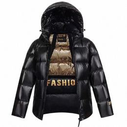 men's Winter Thick Warm Down Jacket Women Puffer Jacket Fi Bright Warm Thickened Hooded Outwear Coats Parka Clothing V4O7#