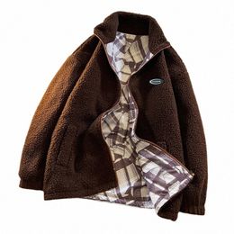 winter Fleece Fluffy Jacket m Fuzzy Zipper Coat Men Autumn Solid Colour Lightweight Jackets Streetwear Hip Hop Harajuku 2023 L3Zx#