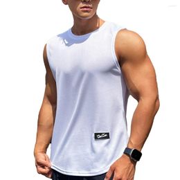 Men's Tank Tops Summer Top Mens Gym Fitness Training Clothing Quick Dry Silm Fit Bodybuilding Sleeveless Shirts Men Fashion Basketball Vest