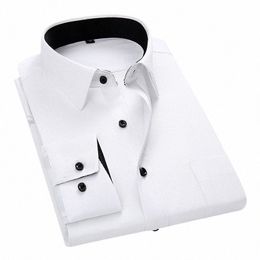 high Quality Men Shirt 2020 Spring Lg Sleeve Dr Formal Busin Work Shirt Men Twill Shirts Slim Fit Man White Shirts DS378 M3AZ#