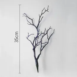 Decorative Flowers Leaf Simulation Tree Branch Indoor Decoration 35cm Art Plastic Home Shop Top High Quality