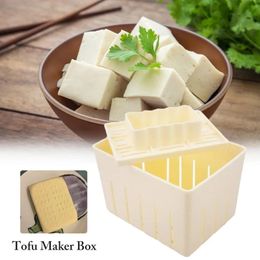 2024 1pc DIY Plastic Homemade Tofu Maker Press Mould Kit Tofu Making Machine Set Soy Pressing Mould with Cheese Cloth Cuisine