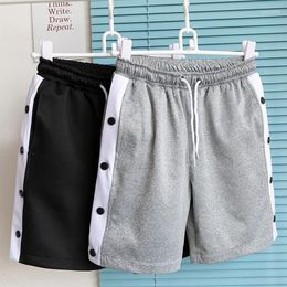 Men's Shorts Men Casual Summer 2024 Harajuku Fashion Elastic Waist Sweatpants Fitness High Quality Loose Side Opening Beach