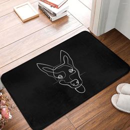 Carpets Face Line Dog Doge Anti-Slip Rug Doormat Kitchen Mat Hallway Carpet Entrance Door Decor