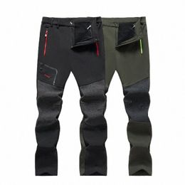 softshell Fleece Pants Men 2023 Hiking Cam Fishing Trekking Waterproof Cargo Pants Winter Casual Warm Outdoor Sport Trousers P6hm#