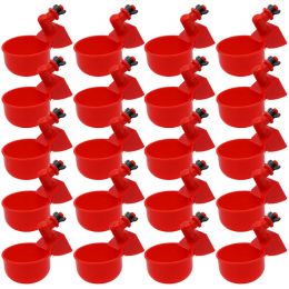 Albums 10/20 Pcs Automatic Chicken Water Cup Waterer Bowl Farm Coop Poultry Drinking Water Feeder for Chicks Duck Goose Quail Drinker