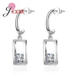 Dangle Earrings Fashion 925 Silver Needle Sparkling Crystal Korean Style Increase Charm Better Choice For Women/Girls Jewelry