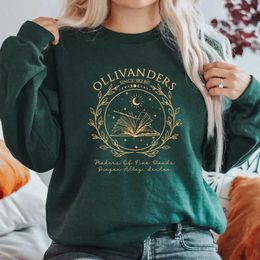 Women's Hoodies Sweatshirts Wizard Book Shop Sweatshirt HP Sweater Magic Women Graphic Nerd Pullover Tops Fans Gift Hoodie 24328