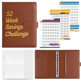 Gift Wrap 52 Week Money Saving Challenge Binder With Cash Envelopes For A5 Budget Savings Challenges Book Durable