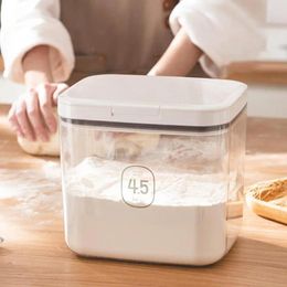 Storage Bottles Fresh-keeping Container Automatic Sealing Kitchen Box For Rice Cereal Leakproof Moisture-proof Food