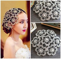Designer Wedding Bridal Headpiece Crystal Rhinestone Flower Hair Accessories Tiara Headband Crown Queen Princess Hair Jewelry Prom5013210