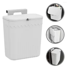 Laundry Bags Wall-mounted 12l Nail-free Installation Dual-purpose Kitchen Bathroom Toilet Lidded Sealed Trash Can Beige Office Garbage Pp