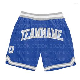 Men's Shorts Custom Royal Blue Gary Authentic Basketball 3D Printed Men Your Name Mumber Quick Drying Beach