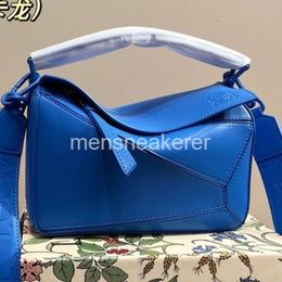 Designer Loe Leather 2024 Bag Puzzle Bags New Women's One Shoulder Crossbody Handbag Geometric Classic Spain Colors Girl Purse
