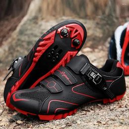 Cycling Shoes Men Mountain Bike Lightweight With Quick Ratchet Buckle Road Breathable Cozy For Indoor Outdoor Activities