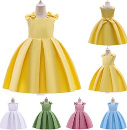 Sweet Yellow Green Pink Blue White Straps Girl's Birthday/Party Dresses Girl's Pageant Dresses Flower Girl Dresses Girls Everyday Skirts Kids' Wear SZ 2-10 D328249