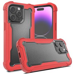 Custodia per iPhone 15 Pro da 6,1 pollici, protezione robusta a doppio strato per carichi pesanti, cover protettiva antiurto resistente con retro opaco