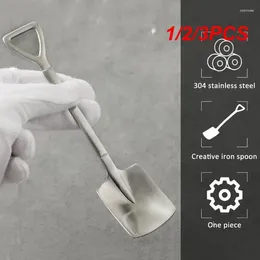 Tea Scoops 1/2/3PCS Stainless Steel Shovel Shape Fork And Spoons Branch Leaves Handle Coffee Dessert Spoon Kitchen