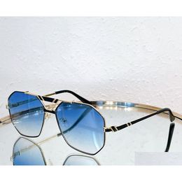 Sunglasses Squared Black Gold/Blue Gradient 9058 Men Summer Sunnies Gafas De Sol Sonnenbrille Uv400 Eyewear With Box Drop Delivery Fas Ot6Ja
