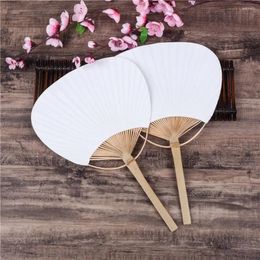 Decorative Figurines Bamboo Pure White DIY Calligraphy Hand Painting Summer Fans Fan Home Decoration Group Desk Ornaments