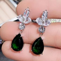 Dangle Earrings & Chandelier Aesthetic For Female Shiny CZ Pendant Gorgeous Anniversary Gift Mom Luxury Women Jewelry GiftDangle C206Q