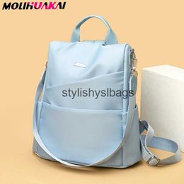 Backpack Style Shoulder Bags 2023 New Trend High Quality Women Nylon Backpack Casual Large Capacity Travel Rucksack Ladies Anti-theft Backpacks H240328