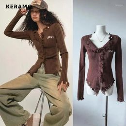 Women's Knits 2024 Winter Sweet Solid Colour Knitting Long Sleeve Cardigans Women Casual V-Neck Single Breasted Ladies Tassels Sexy Sweater