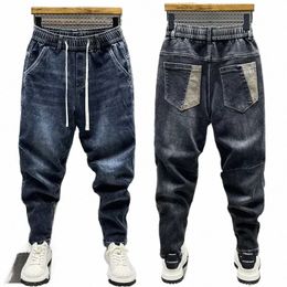 men's Skinny Jeans Classic Vintage Denim Pants Luxury Brand Men's Clothing A3m7#