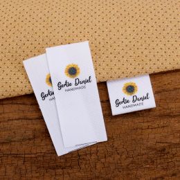 accessories Custom Sewing label, fold, Custom Clothing Labels Fabric Name Tags, Logo or Text, Cotton Ribbon, Cotton printed (MD3033)